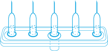 Multi-Injectors, Linear, 5-needle connections, 30G/0.30x4mm, 36pcs.