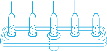 Multi-Injectors, Linear, 5-needle connections, 27G/0,40x6mm, 36pcs.