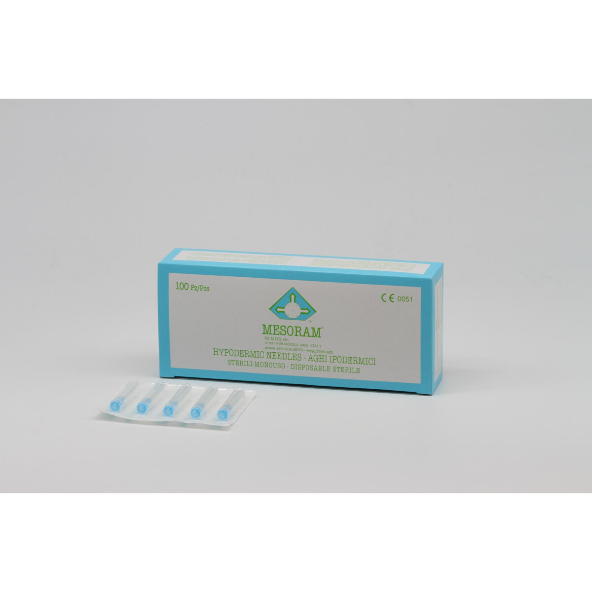 Mesoram micro-injection needles,  27G / 4mm, 100pcs.