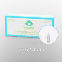 Mesoram micro-injection needles,  27G / 4mm, 100pcs.