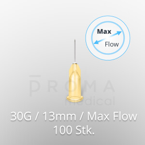 Mesoram micro-injection needles, 30G / 13mm / larger inner diameter, 100pcs.