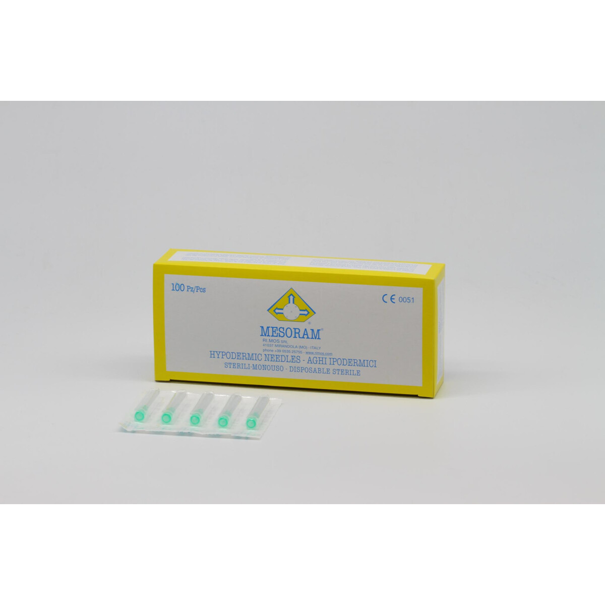 Mesoram micro-injection needles, 33G / 12mm, 100pcs.