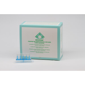 Mesoram multi injector plates with micro-injection needles, linear, 5-fold, 30G / 6mm, 36pcs.