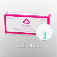 Mesoram micro-injection needles, 32G / 4mm, 100pcs.