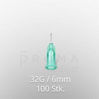 Mesoram micro-injection needles,  32G / 6mm, 100pcs.