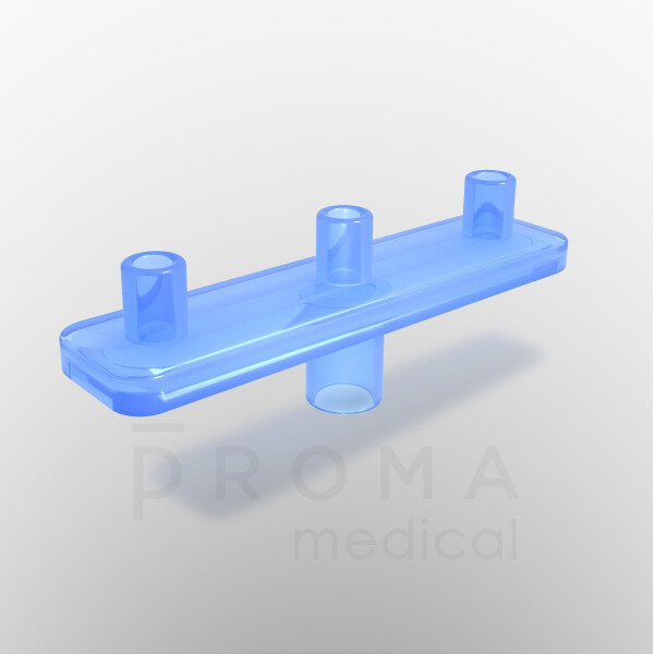 Mesoram multi injector plates without needles, linear, 3-fold, 50 pcs.