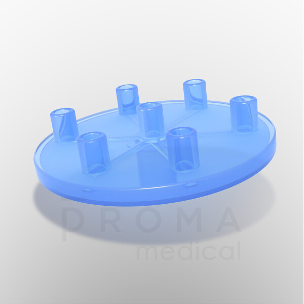 Mesoram multi injector plates without needles, circular, 7-fold, 50 pcs.