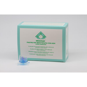 Mesoram multi injector plates with micro-injection needles, circular, 5-fold, 27G / 4mm, 36pcs.