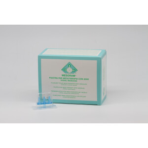 Mesoram multi injector plates with micro-injection needles, linear, 3-fold, 27G / 6mm, 36pcs.