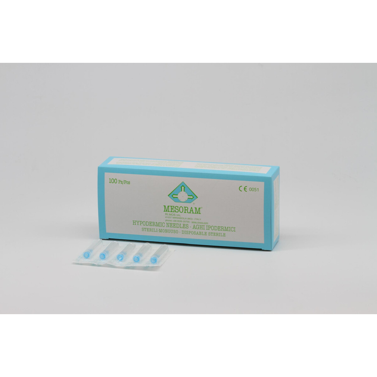 Mesoram micro-injection needles,  27G / 6mm, 100pcs.