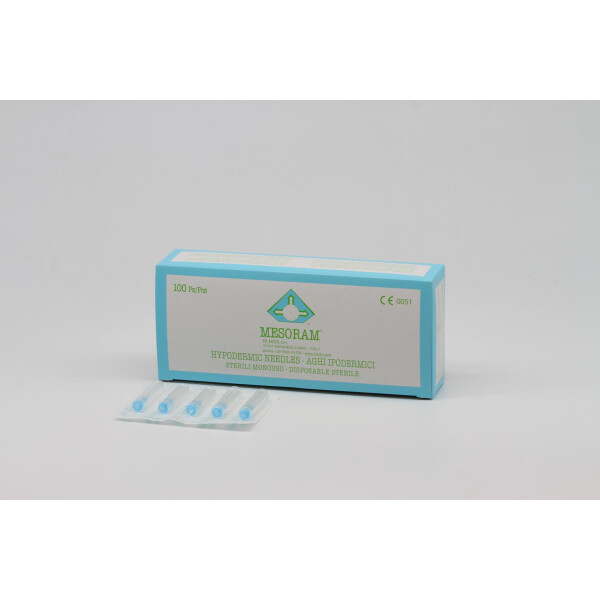 Mesoram micro-injection needles,  27G / 6mm, 100pcs.