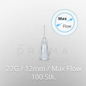 Mesoram micro-injection needles, 27G / 12mm / larger inner diameter, 100pcs.