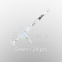 3Dose fine dosage syringe, 125 Green, 1ml, 24 pcs.